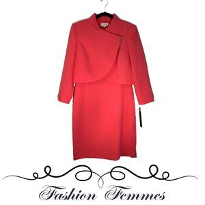 Tahari, Red 2-Piece Dress Suit